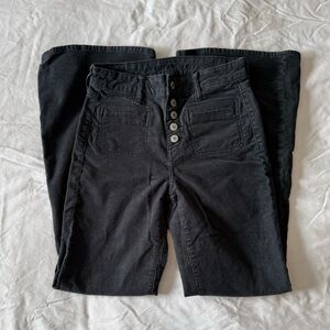 American Eagle Blue Grey Corduroy Flare Pants